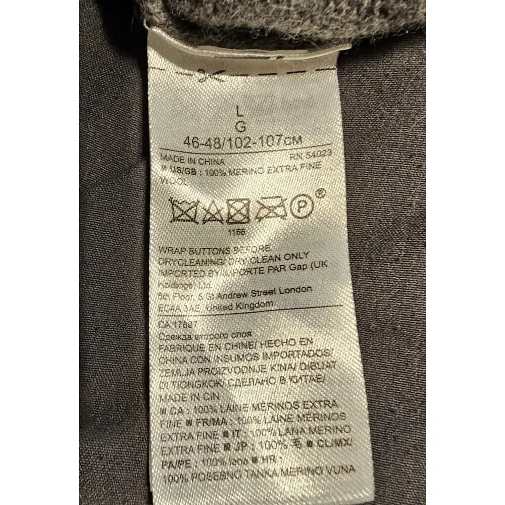 Banana Republic Men's Gray Solid Knit Cowl Neck Pullover Sweater L